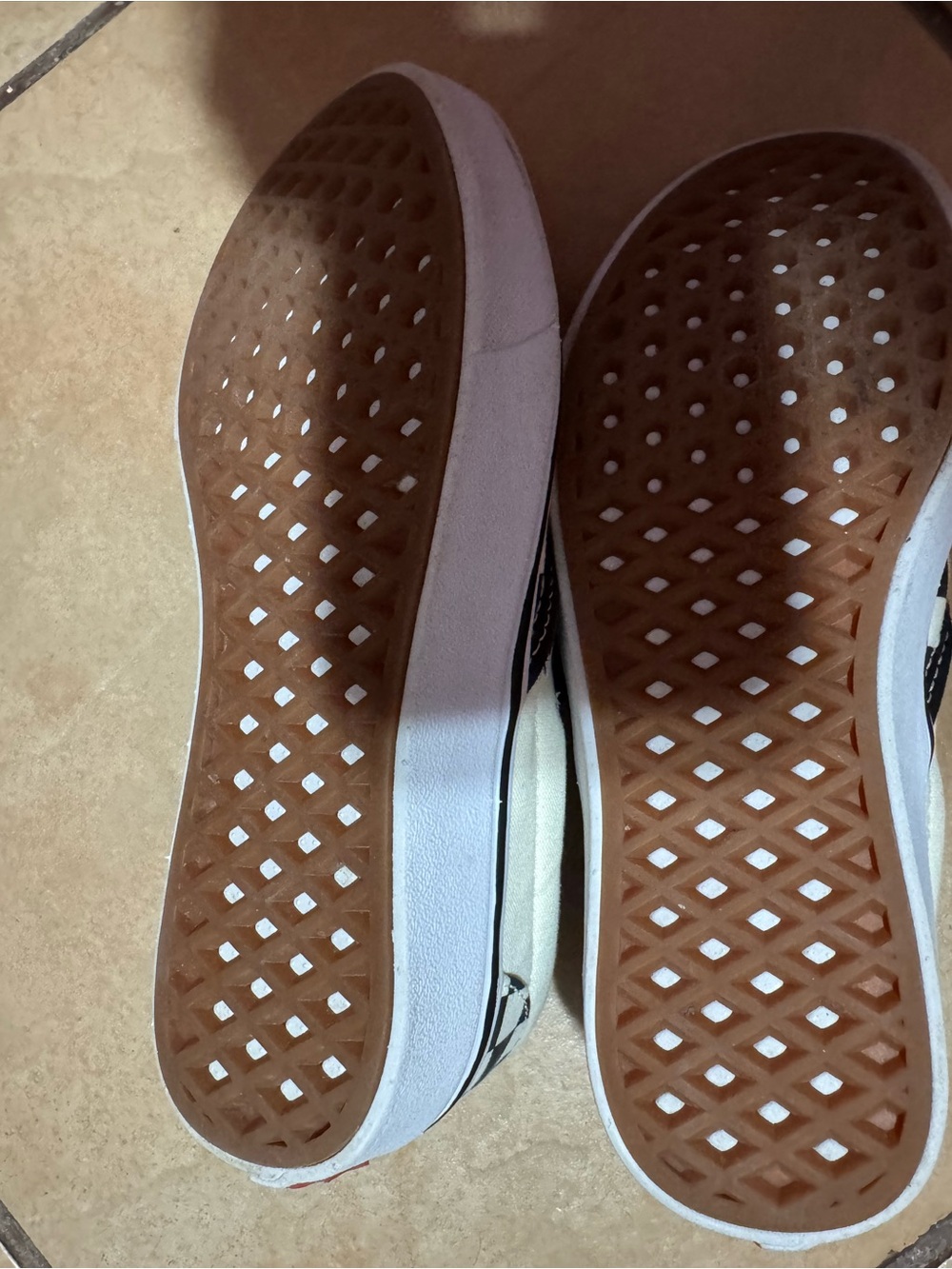 Vans womens Checkerboard Slip-On Sneakers in Black and White - Picture 4 of 5